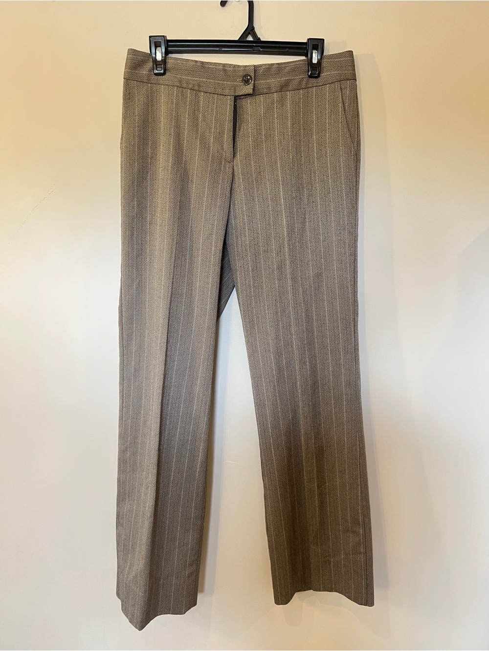 Tommy Hilfiger Carmen Herringbone Dress Pants Size 8 Brown Office Trouser - Picture 2 of 8